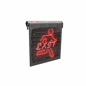 Neon Exit Garage Door